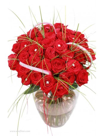 Bouquet Grandes roses & brillant